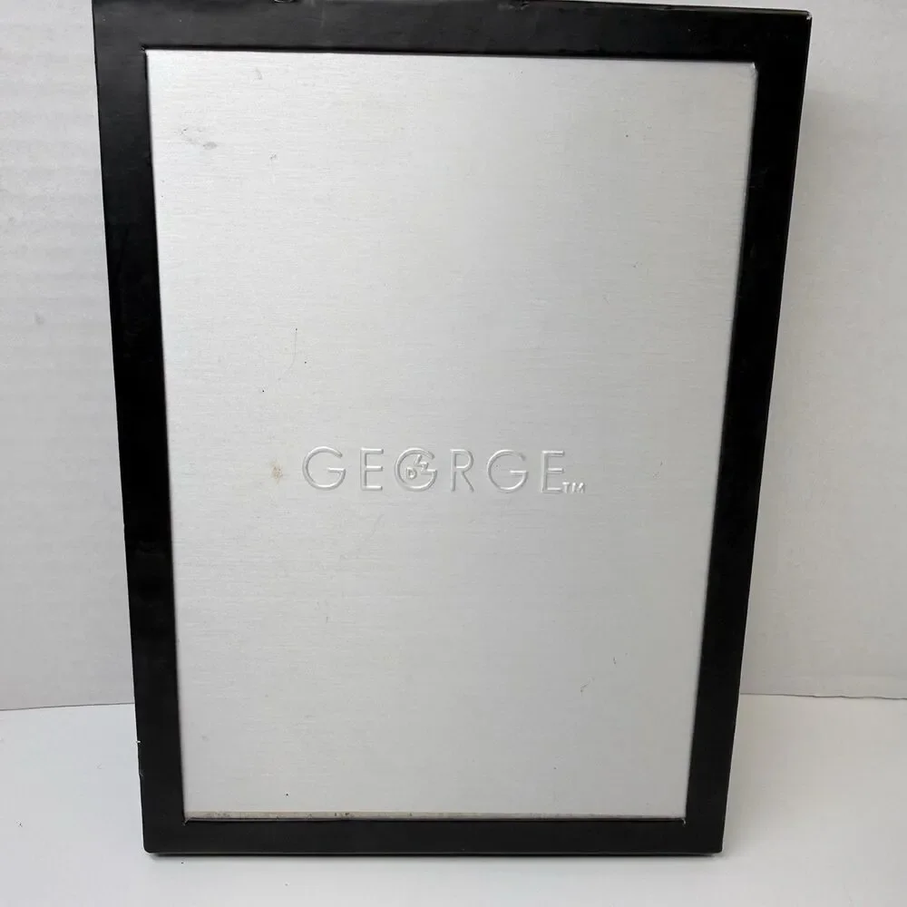 GEORGE Genuine Leather Note Pad Cardholder Key Case Braided Keyfob Gift Set New